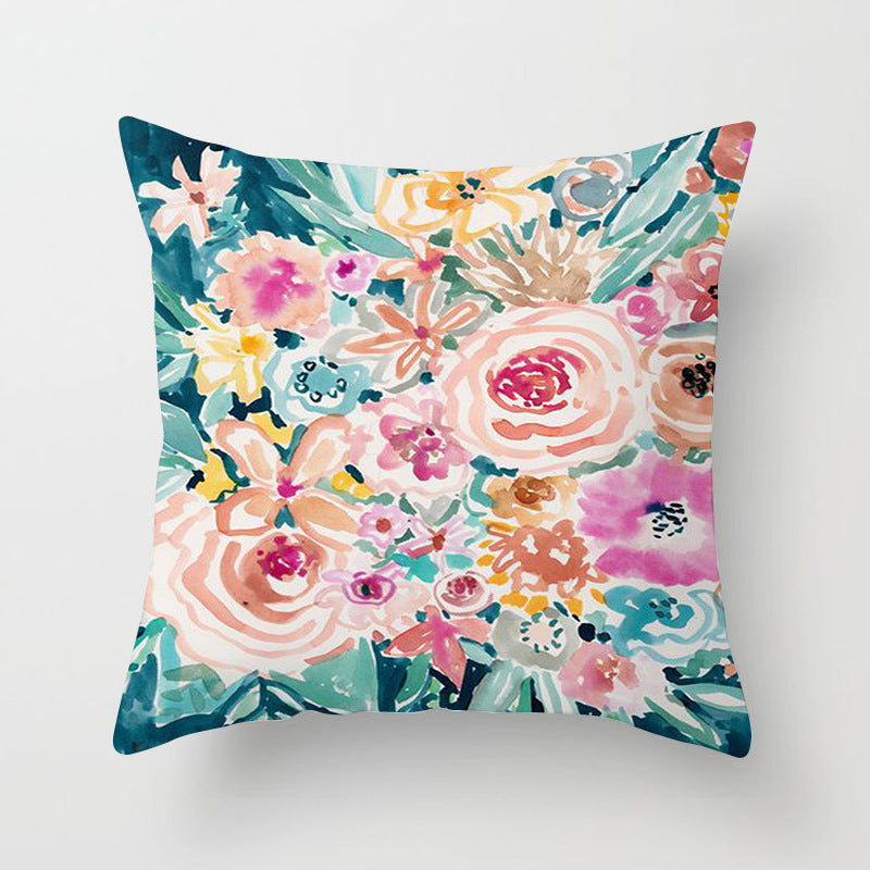 Home Decor Living Room Sofa Graffiti Flower Print Pillowcase Home Decor Living Room Sofa Graffiti Flower Print Pillowcase